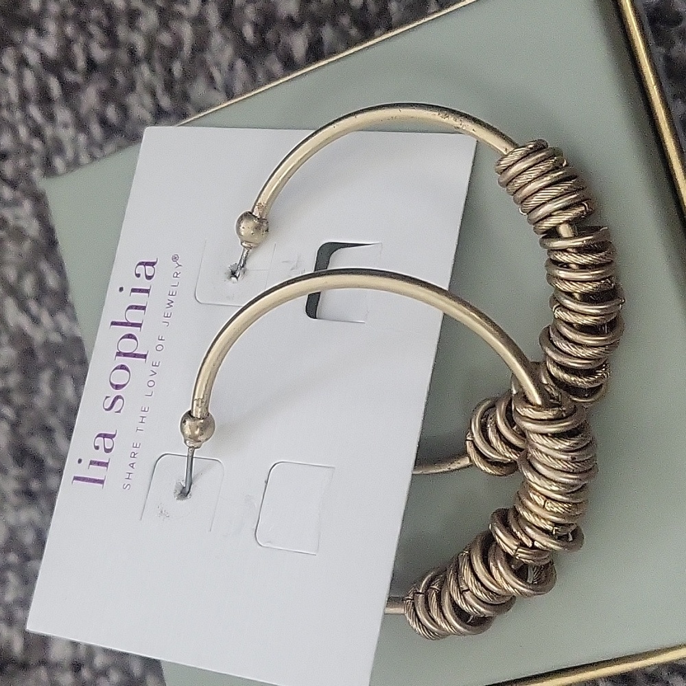 Lia Sophia gold hoops